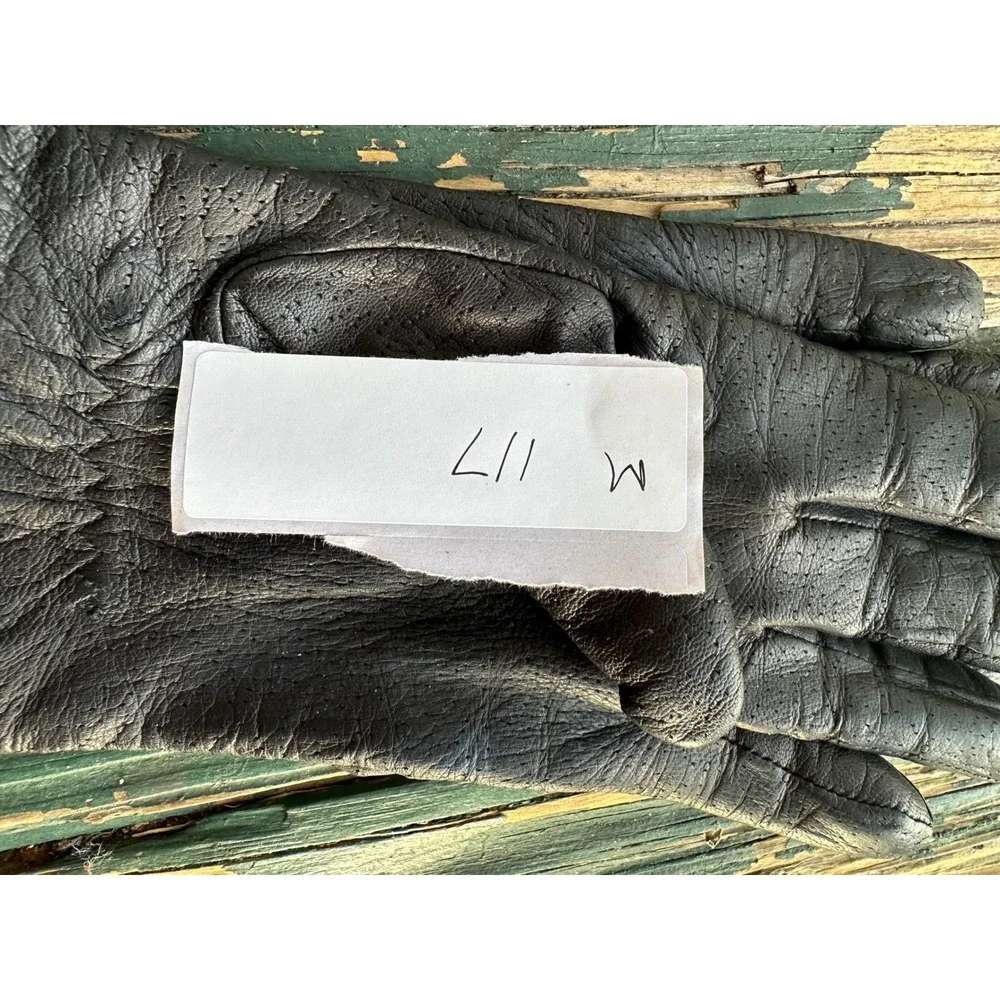 Fownes Womens Black Genuine Leather‎ Gloves Acrylic Lined Size Medium M Classic